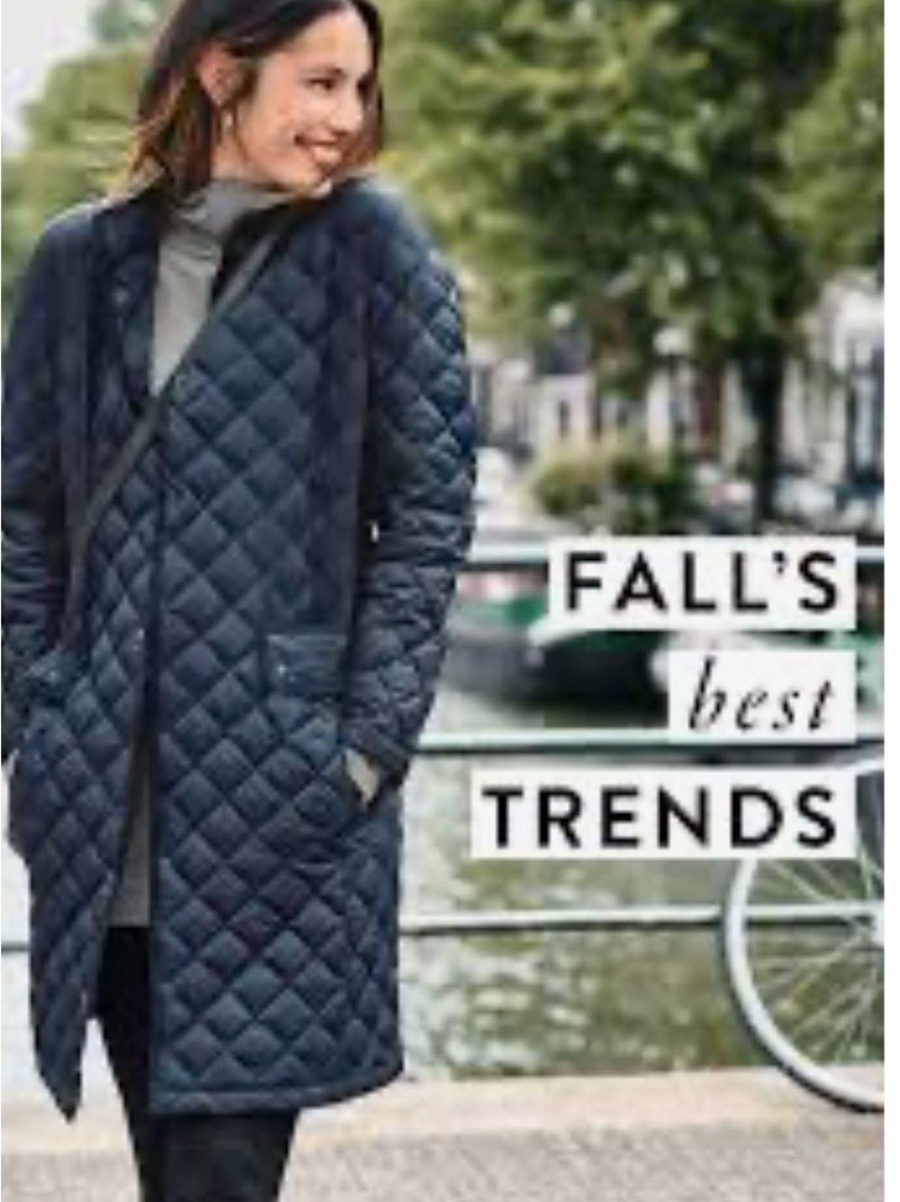 J Jill navy blue diamond quilted down long jacket